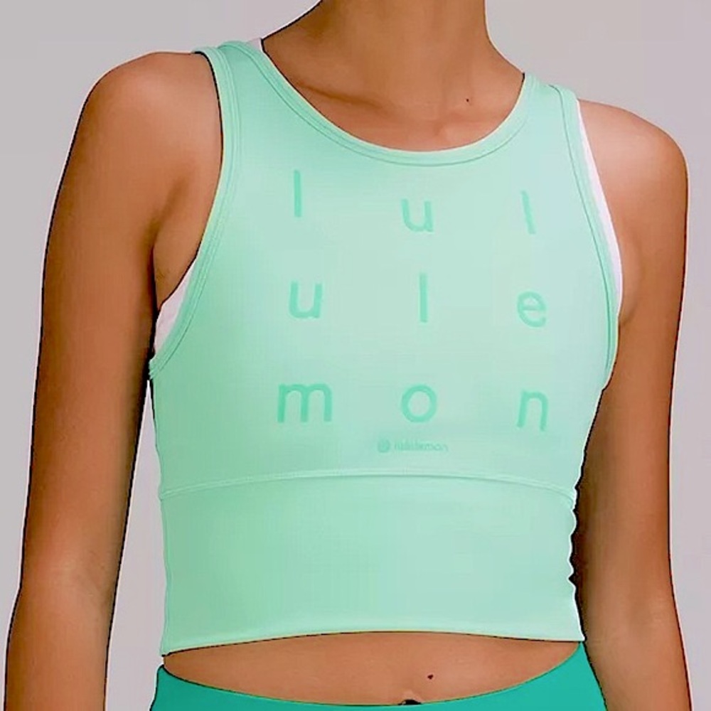 Lululemon Power Pivot Everlux Tank Top Wild Mint - Size 6